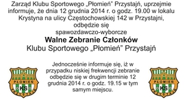 Zebranie Walne Członków!!!