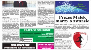 Przegląd Prasy: "Prezes Małek marzy o awansie"