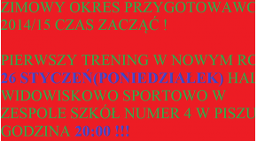 Po Turnieju w Szczuczynie - ruszają treningi !